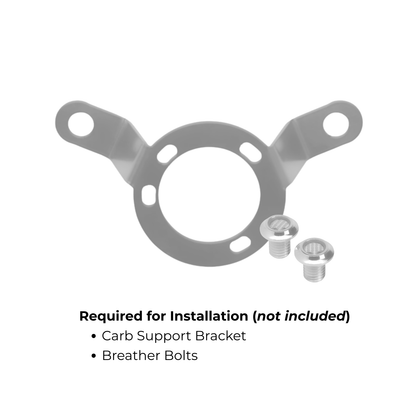 Install requirements for Billet 4” air cleaner for Harley CV Carbs 