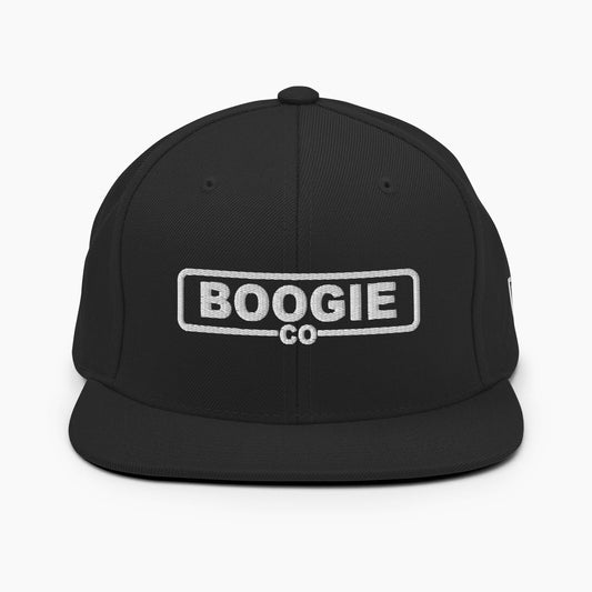 Boogie Co Logo Snapback Hat in Black