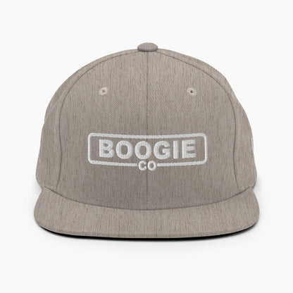 Boogie Co Logo Snapback Hat in Heather Grey