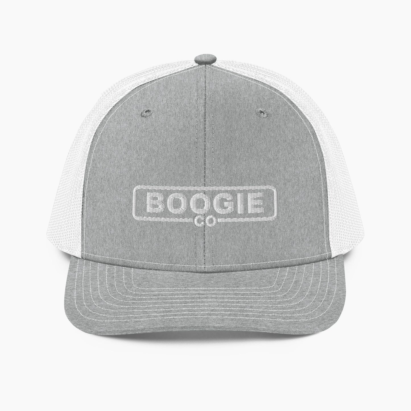 Boogie Co Logo Snapback Trucker Hat Richardson 112 in Heather Grey